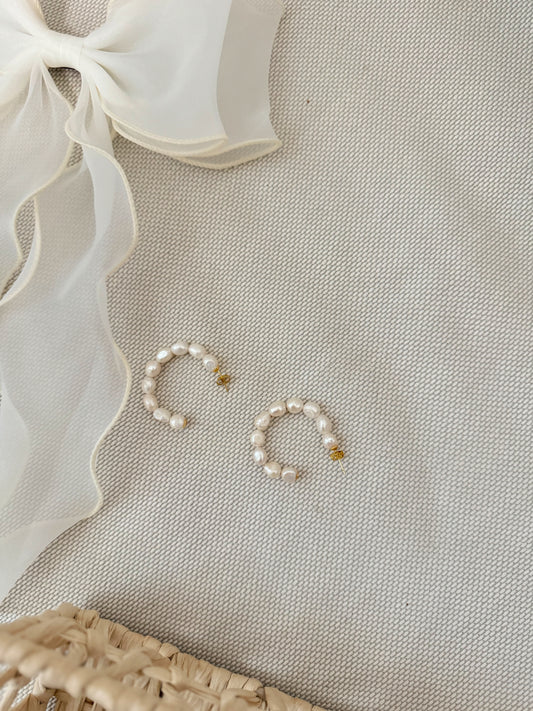 Bridget Pearl Hoops