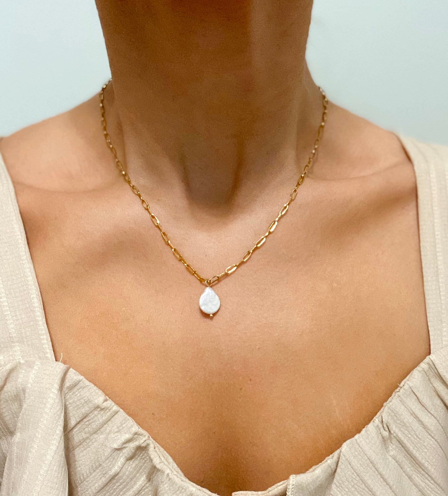 Eloise Flat Pearl Necklace