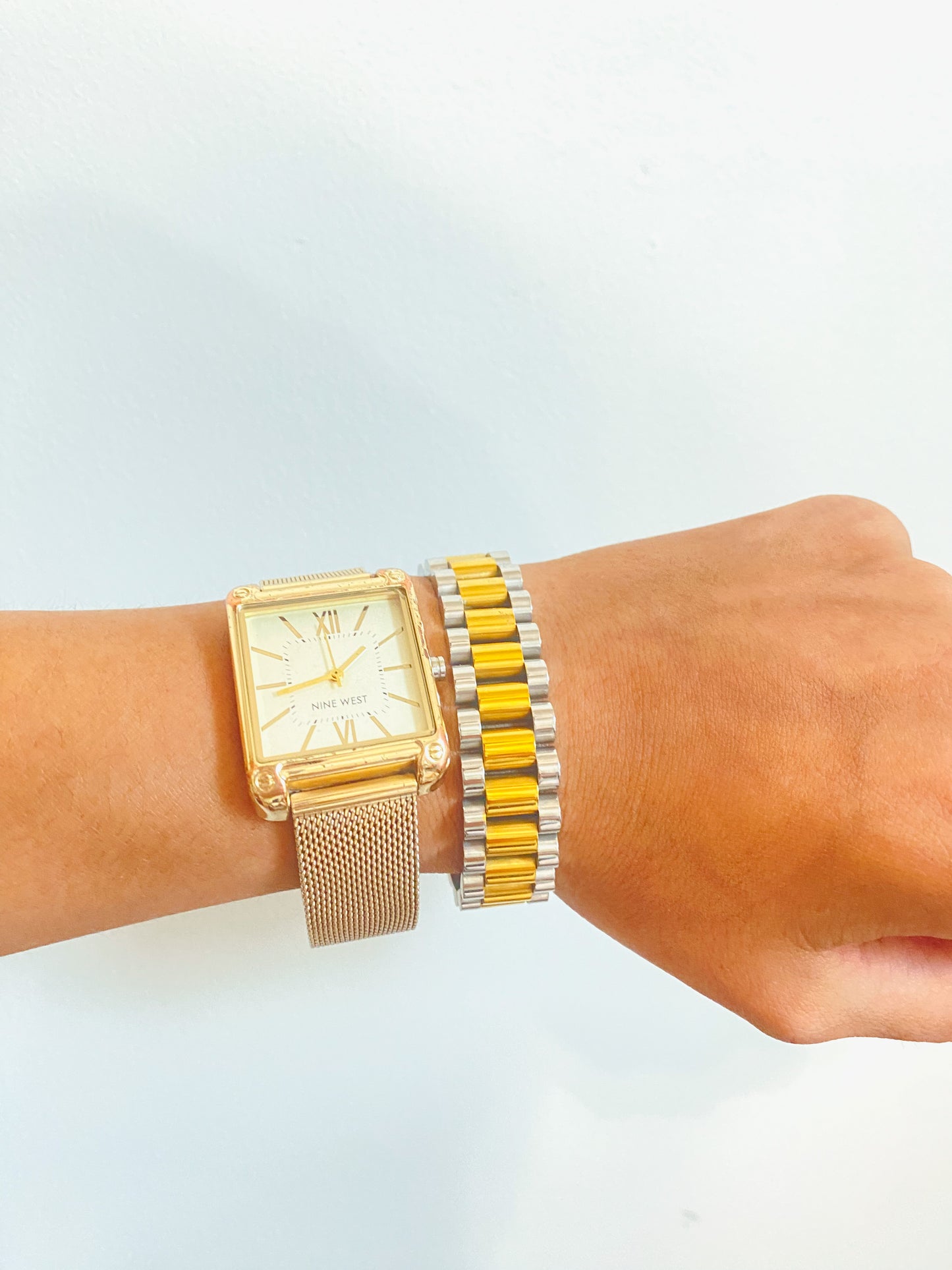 Two Tone Watch Band Bracelet