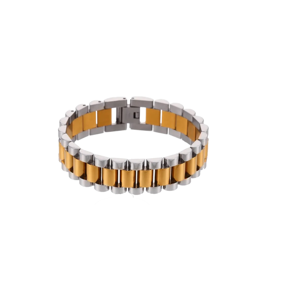 Two Tone Watch Band Bracelet