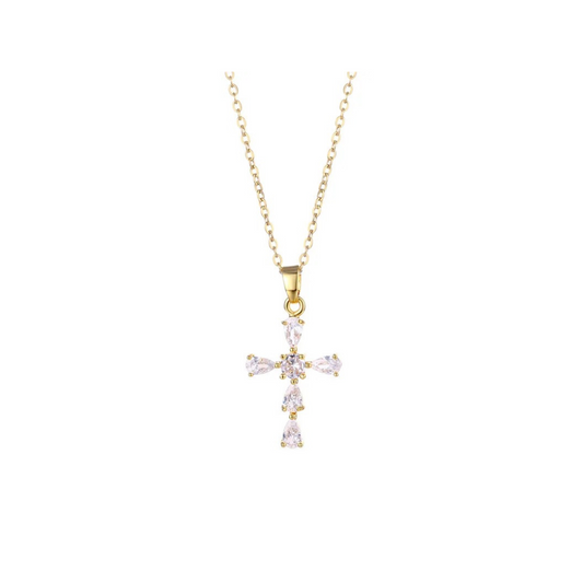 Cross CZ Necklace