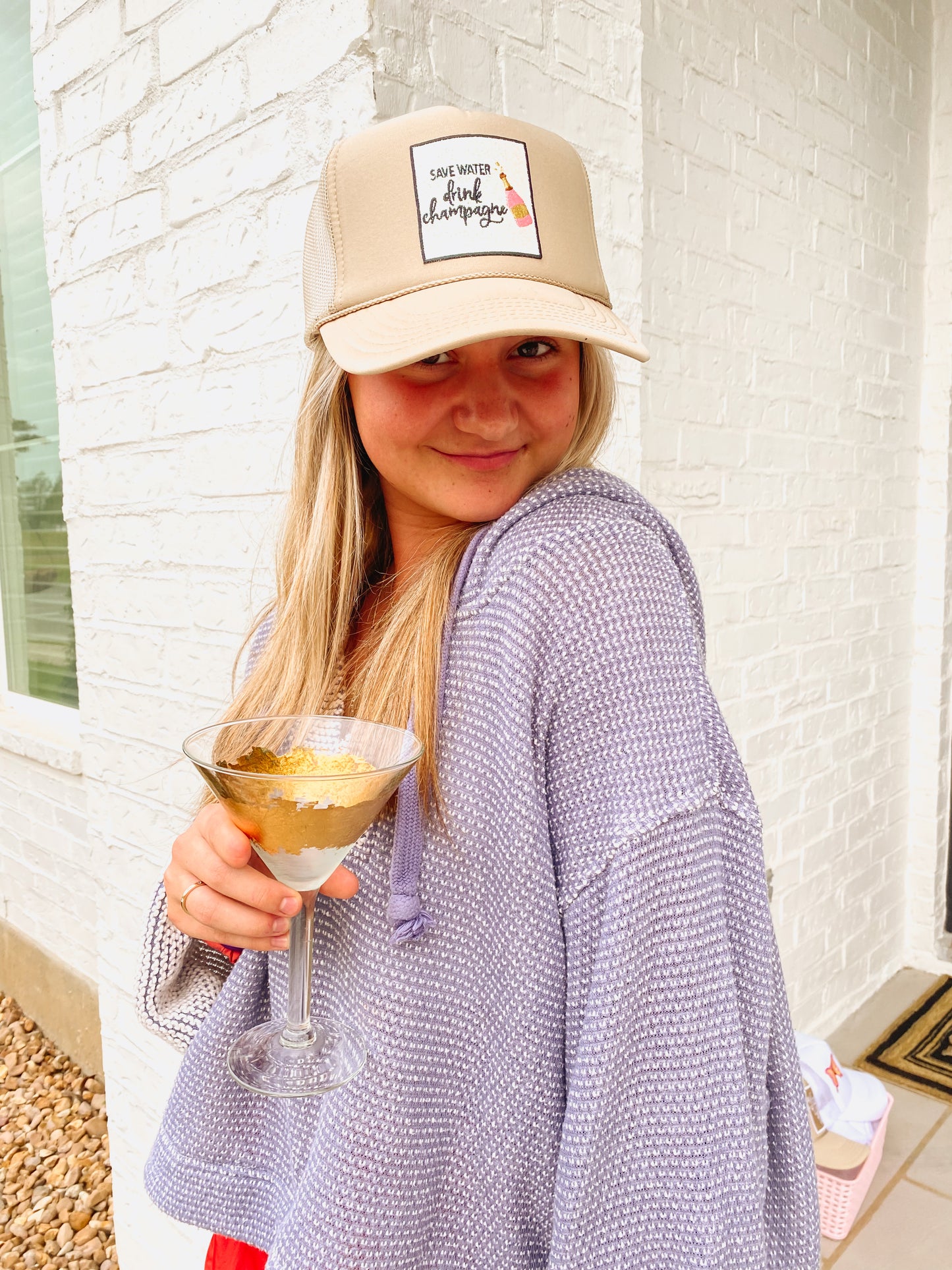SAVE WATER DRINK CHAMPAGNE HAT